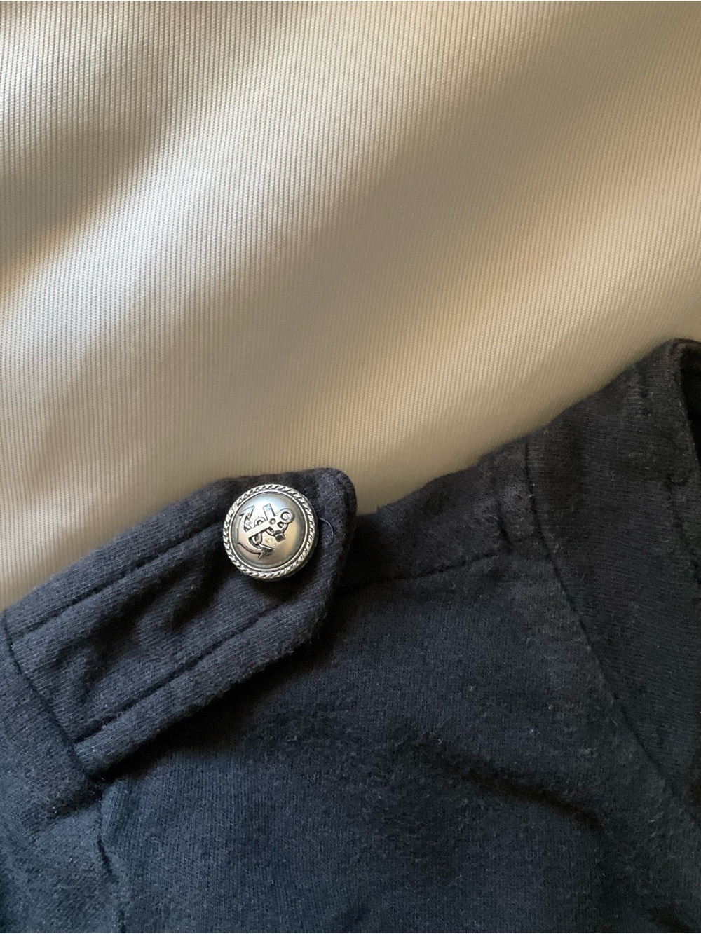 Black Military-Style Button Front Jacket Napoleon Punk - Picture 8 of 12